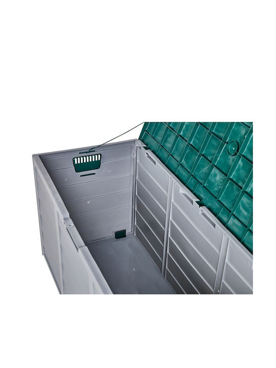 Beliani Outdoor Storage Box Locarno Plastic 245lt Green L112xW50xH53cm