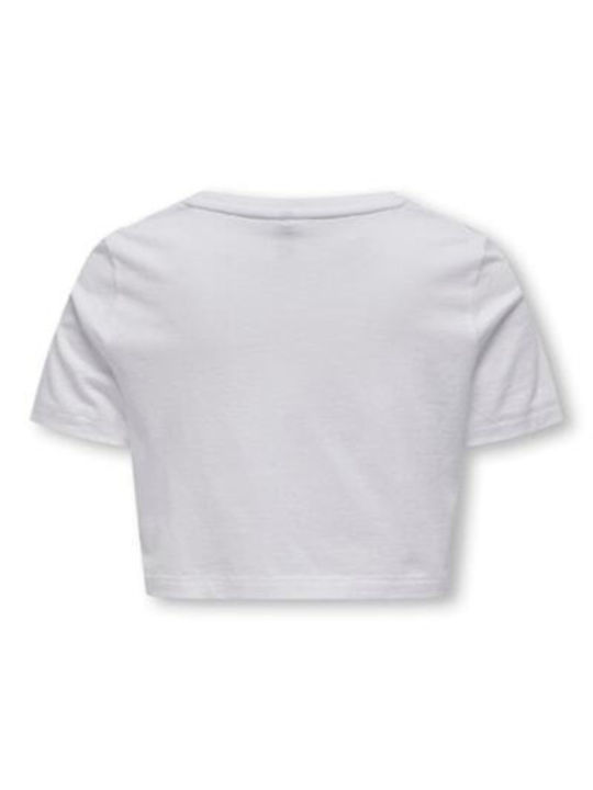 Kids Only Crop Top pentru copii Cu mâneci lungi Alb