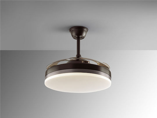 Vento Ventilator De Tavan 35cm Cu Lentile De Mărire Maro