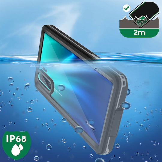 Carcasă de protecție Huawei P30 Pro Bi-material Impermeabilă 2m Protecție Ecran Negru