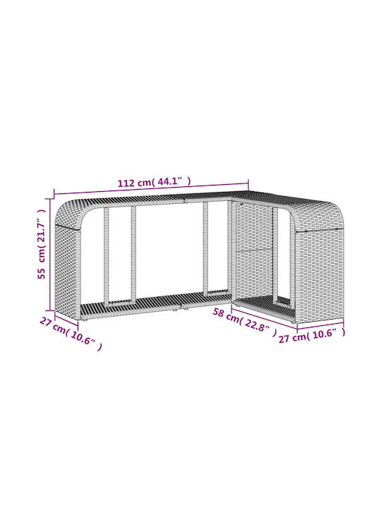 Gray Shelving Unit xx55cm