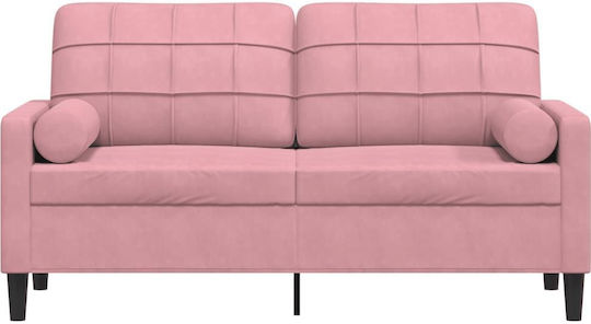 Two-Seater Couch Velvet Pink 157x77x80cm