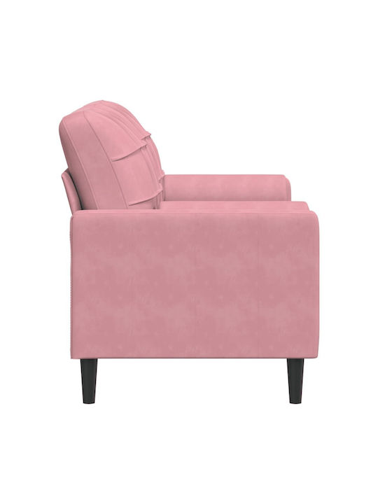 Cu două locuri Canapea Catifea Roz 157x77x80cm.