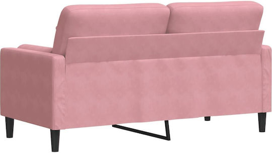 Two-Seater Couch Velvet Pink 157x77x80cm