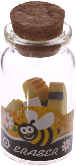 Puckator Mini Γόμα Μέλισσα Cute Honey Bee 8 Κάθε Βαζάκι