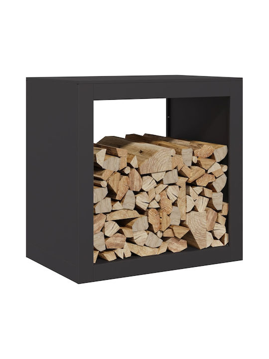 vidaXL Metallic Shelf Wood Storage 60x40x60cm Black vidaXL Metallic Shelf Wood Storage 60x40x60cm Black