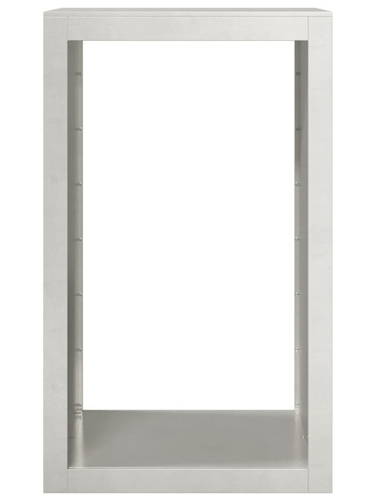 vidaXL Metallic Shelf Wood Storage 60x40x100cm Brown