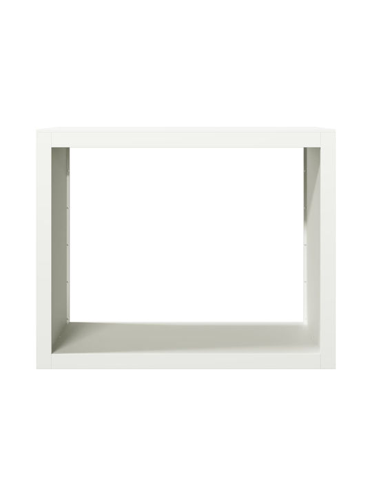 vidaXL Metalic Raft Depozitare lemne 100x40x80cm Alb
