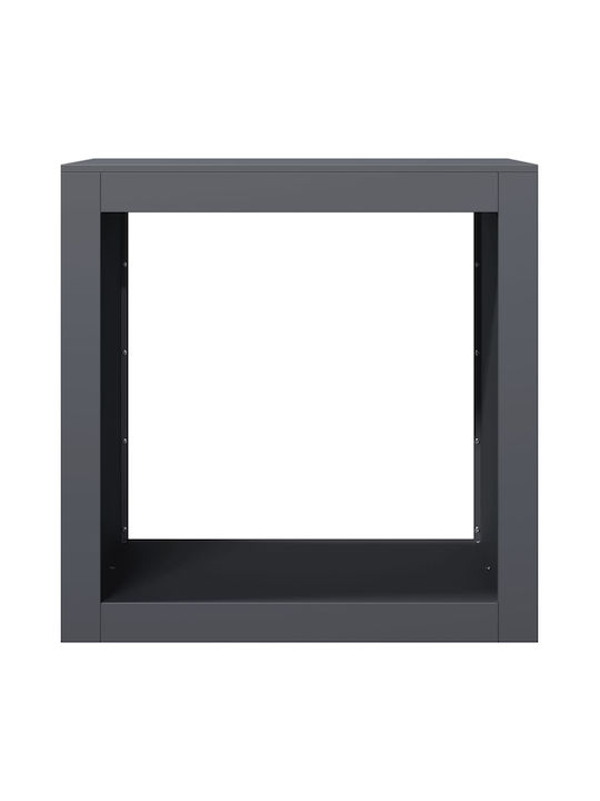 vidaXL Μεταλλικό Ράφι Αποθήκευσης Ξύλων 60x40x60cm Γκρι