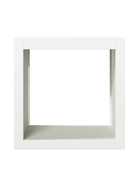 vidaXL Металик Рафт Съхранение на Дърва 60x40x60см Бял