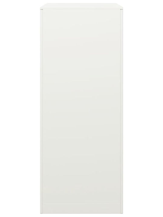 vidaXL Металик Рафт Съхранение на Дърва 60x40x100см Бял