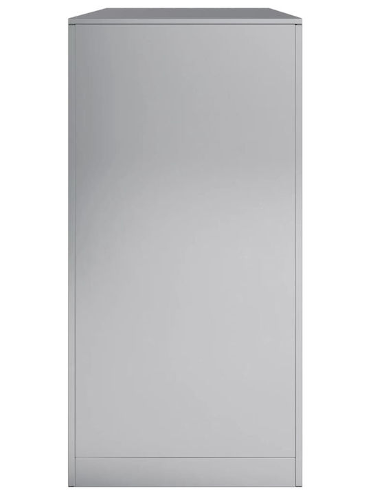 vidaXL Металик Рафт Съхранение на Дърва 100x40x80см Сив