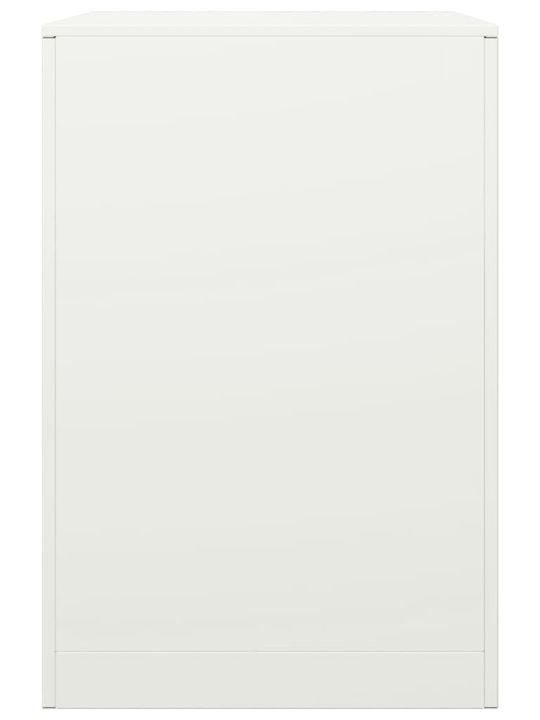vidaXL Металик Рафт Съхранение на Дърва 60x40x60см Бял