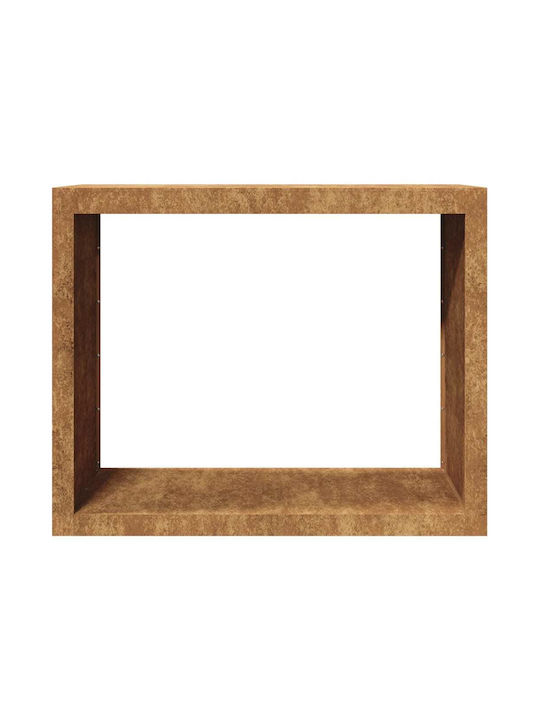 vidaXL Metalic Raft Depozitare lemne 100x40x80cm Maro