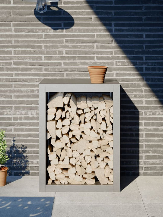 vidaXL Metallisch Regal Holzlagerung 60x40x80cm
