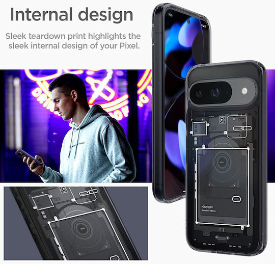 Spigen Ultra Hybrid Umschlag Rückseite Kunststoff 2mm Schwarz (Google Pixel 9 / 9 Pro)