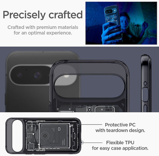 Spigen Ultra Hybrid Umschlag Rückseite Kunststoff 2mm Schwarz (Google Pixel 9 / 9 Pro)