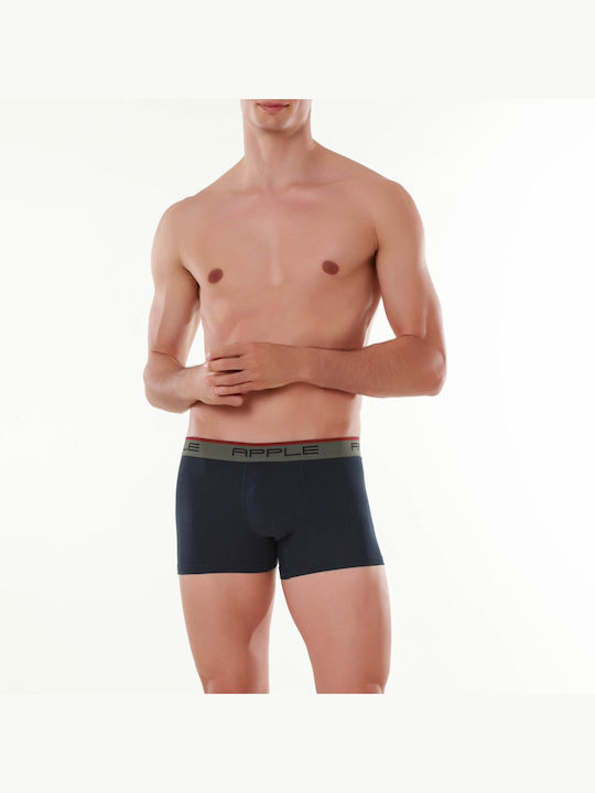 Apple Boxer Boxeri pentru bărbați Black & Navy/grape 2Pachet