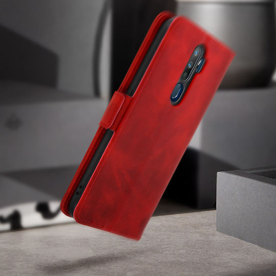 Slim Case Flip Book Cover Stand Wallet Case Oppo A9 2020 A5 2020 Red