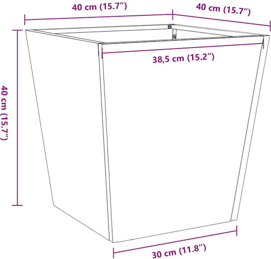 vidaXL Set 2 Jardiniere Metalice Gri
