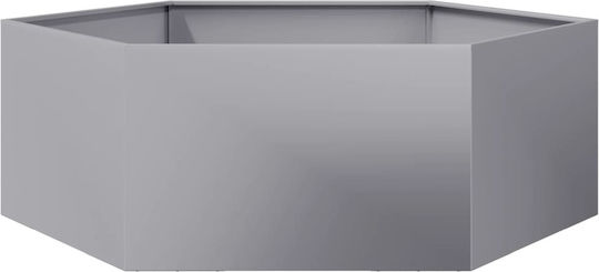 vidaXL Blumenkasten Metallisch Silver 138x120x45cm.
