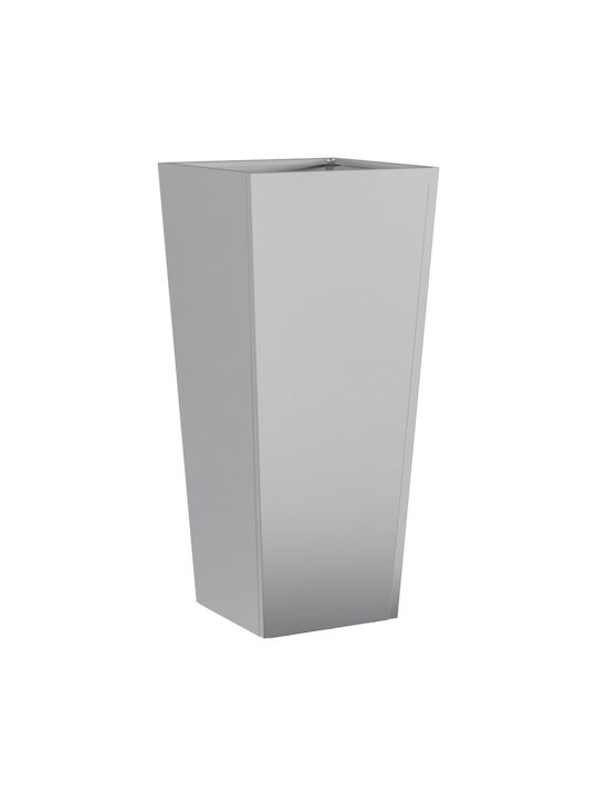 vidaXL Set 2 Blumenkästen Metall Grey
