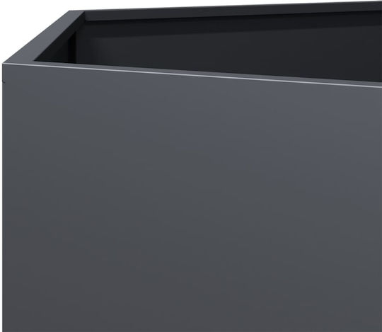 vidaXL Planter Box Metallic Charcoal 69x60x45cm.
