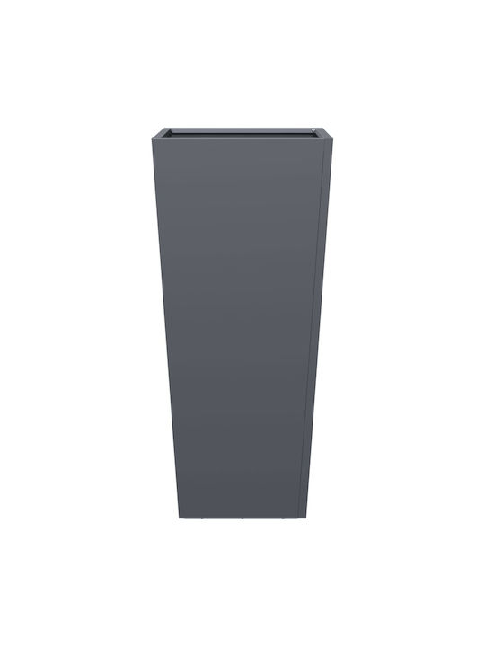 vidaXL Set 2 Planters Metal Charcoal