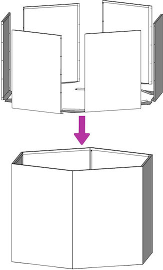 vidaXL Planter Box Metallic Charcoal 69x60x45cm.