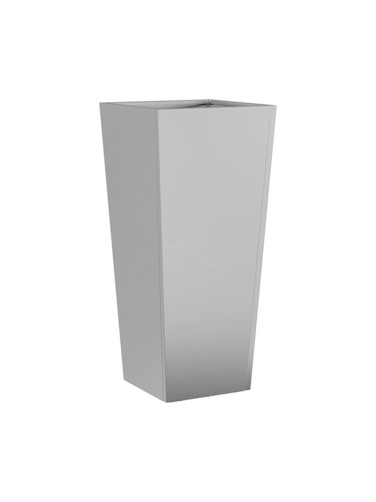 vidaXL Set 2 Blumenkästen Metall Grey