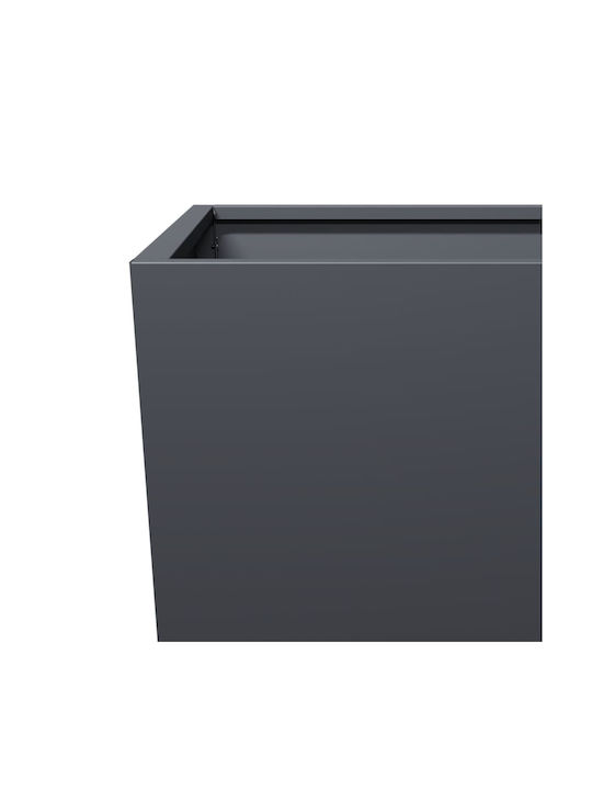 vidaXL Set 2 Planters Metal Charcoal