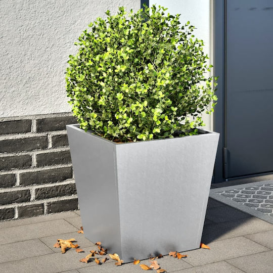 vidaXL Set 2 Jardiniere Metalice Gri