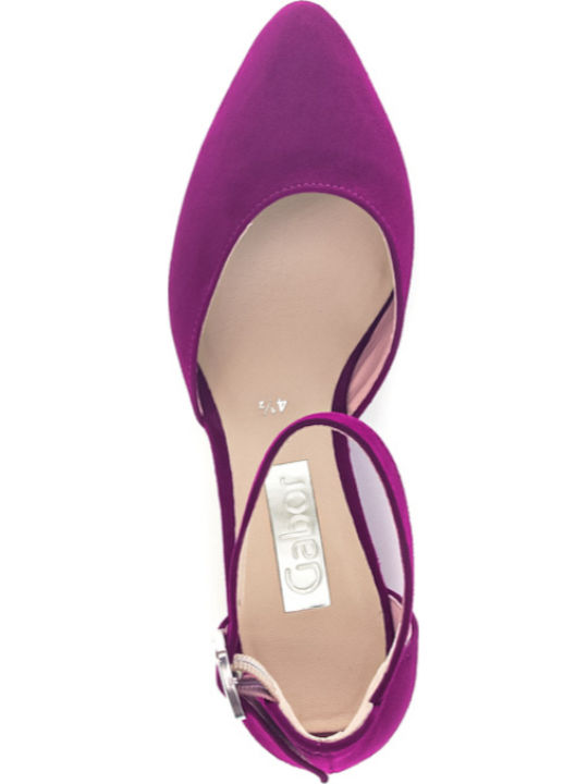 Pantofi cu toc cu Curea Violet