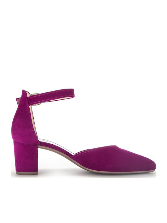 Pantofi cu toc cu Curea Violet
