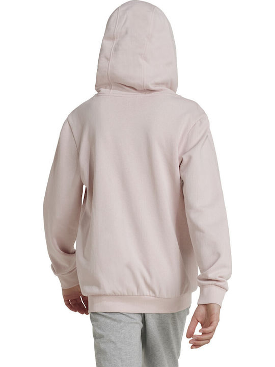 Fleece Παιδικό Φούτερ με Κουκούλα και Τσέπες Ροζ Essentials