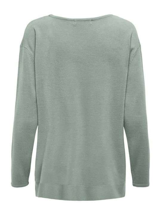 Only Damen Bluse Langärmelig Aqua Gray, Mint