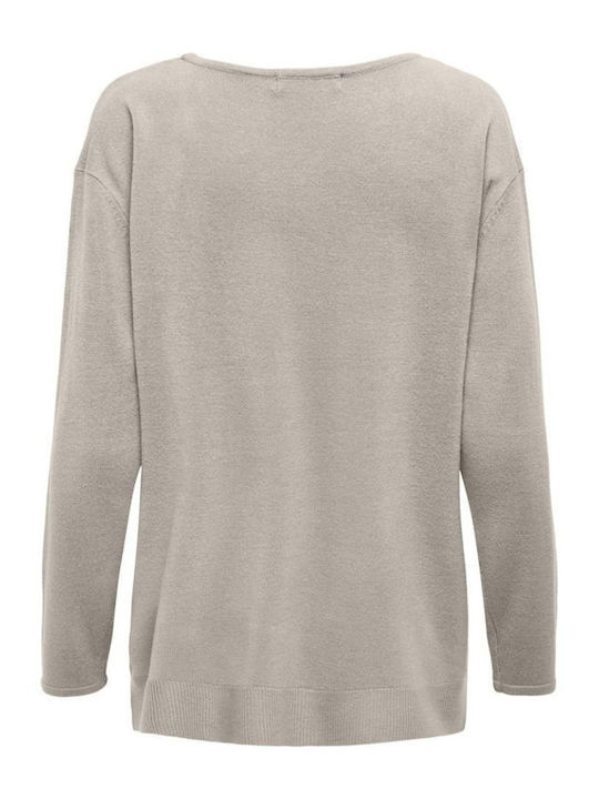 Only Damen Bluse Langärmelig Beige