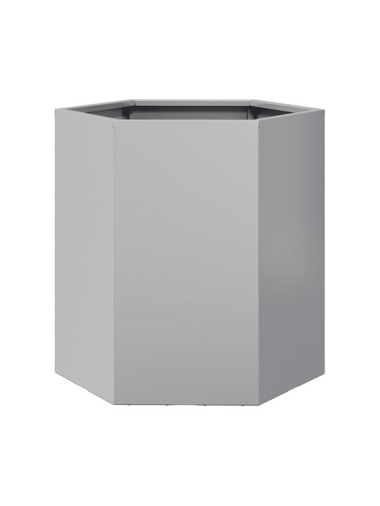 vidaXL Planter Box Metallic Silver 46x40x45cm.