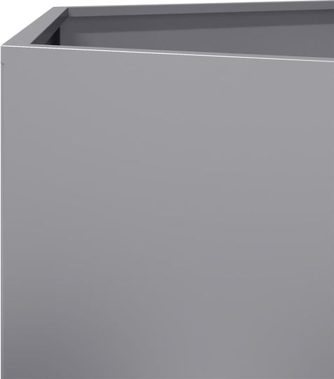 vidaXL Ζαρντινιέρα Μεταλλική Ασημι 104x90x45εκ.