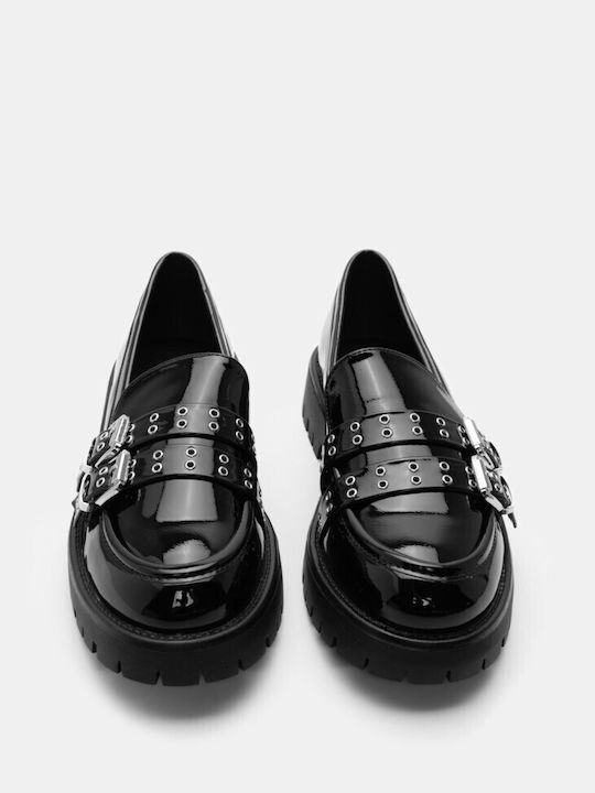 Luigi Women's Loafers in Black Color