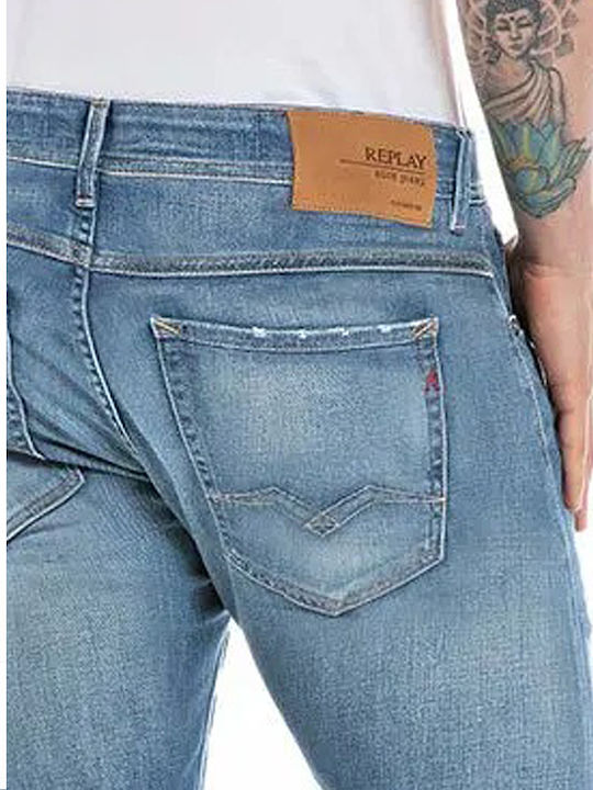 Willbi Men's Elastic Jeans Pants With Regular Tapered Fit Gray