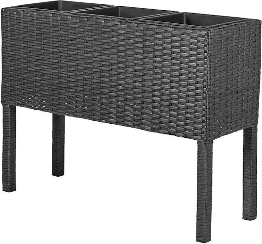 Beliani Planter Box Din Plastic Negru