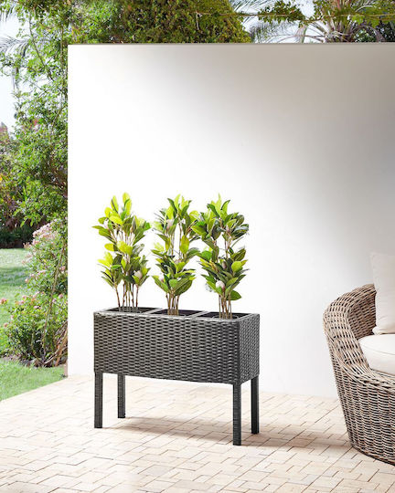 Beliani Planter Box Din Plastic Negru