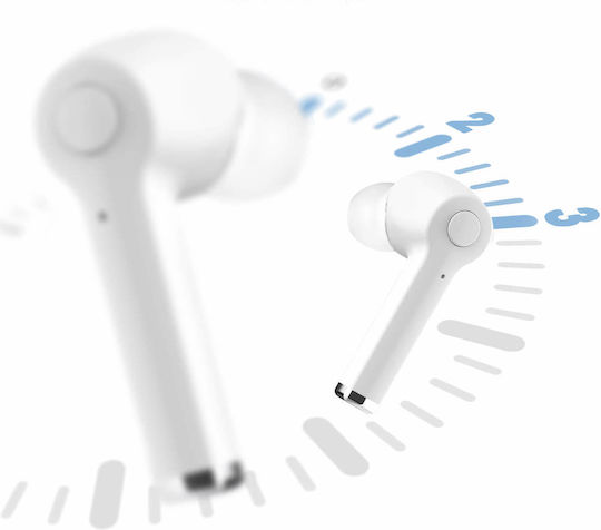 Setty TWS-SET-WH In-ear Bluetooth Handsfree Ακουστικά με Θήκη Φόρτισης Λευκά
