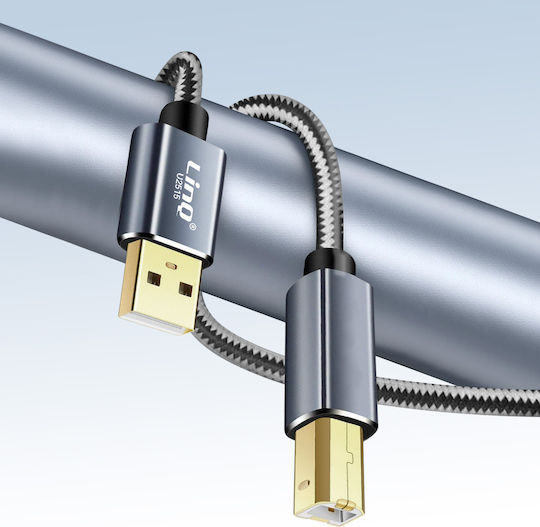 LinQ USB 2.0 Cablu USB-A - USB-B female Negru 1.5m U2515