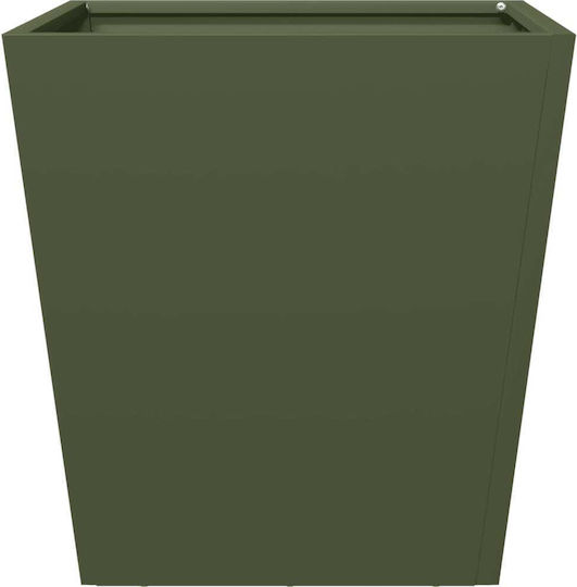 vidaXL Set 2 Metallische Blumenkästen Lime Grün 40cm