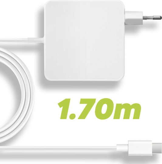 Moxie USB-C Зарядно за лаптоп 45W за Apple с Отделяем Кабел за Захранване
