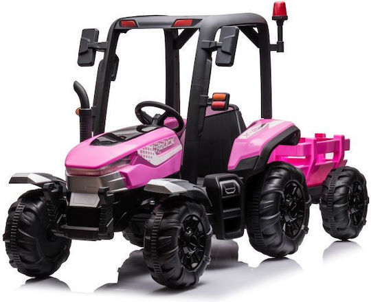 Kids 24V Electric Ride On Tractor Pink