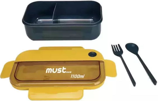 Must Team Mittagsboxen Dunkelblau/Gelb 1,1l