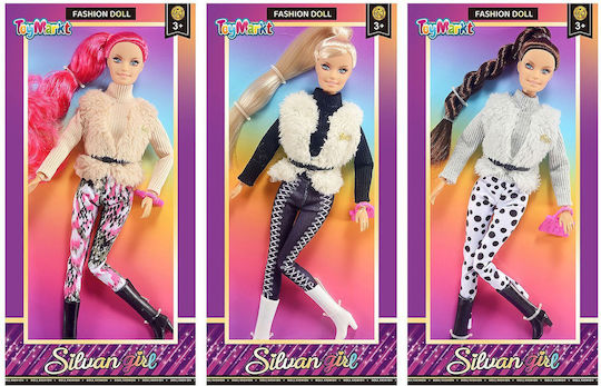 ToyMarkt Puppe Pelzweste & Leggings 29cm. (Verschiedene Designs/Sortimente von Designs) 1 Stk